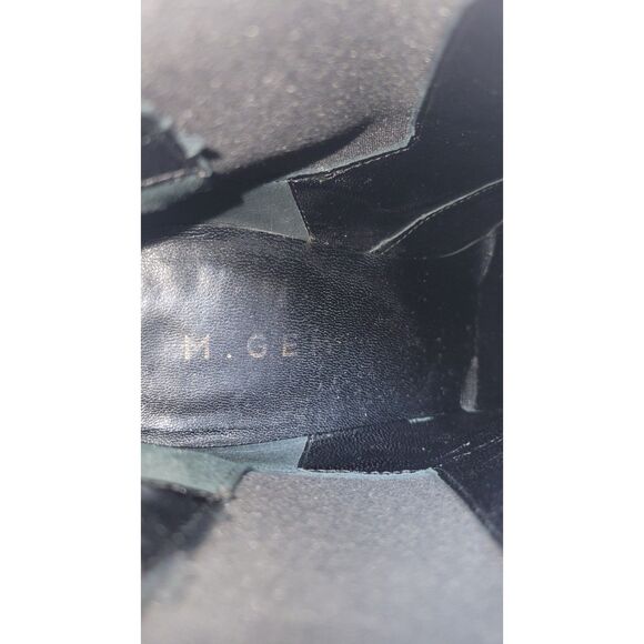 M. Gemi Black Leather Ankle Elastic Slip on Boots - Picture 8 of 12